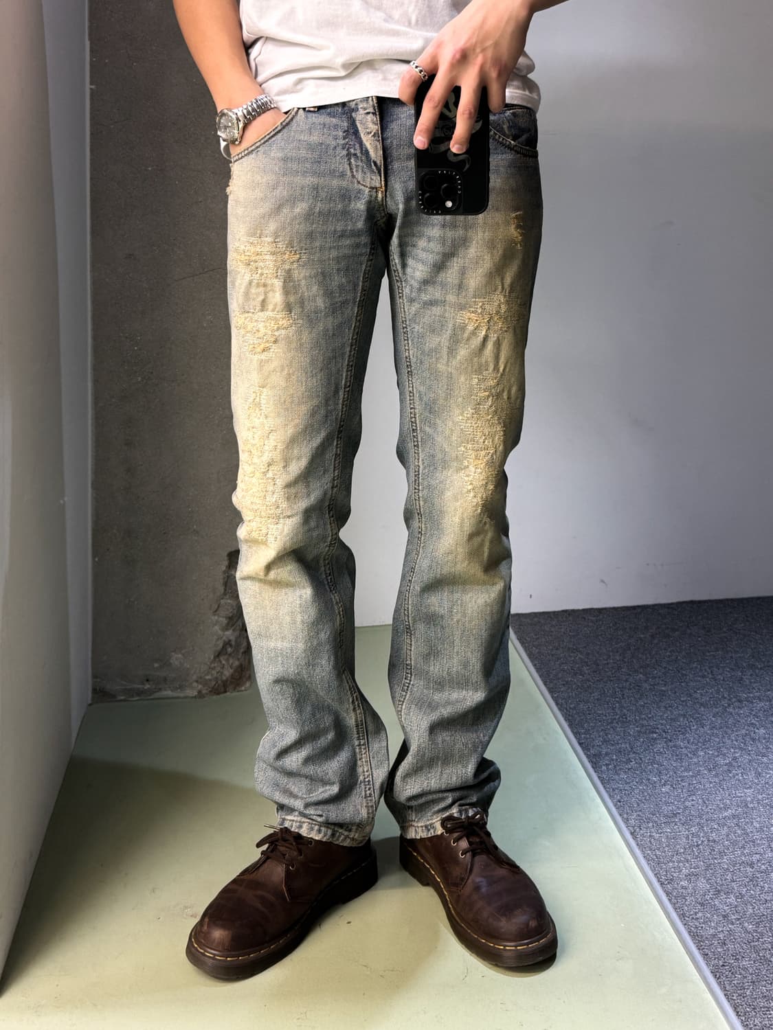 돌체앤가바나 데미지드 데님 팬츠 상품이미지1