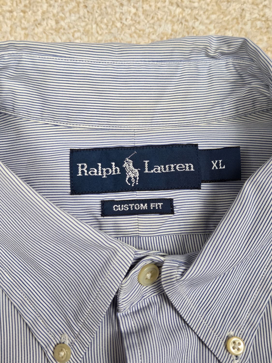 [폴로 랄프로렌] 커스텀핏 핀 스트라이프 반팔 셔츠 | S00109 상품이미지3