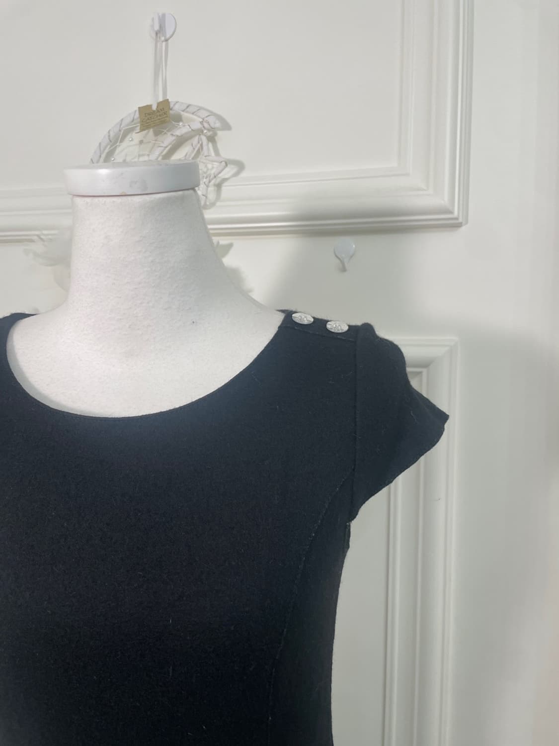 UNTITLED black wool princess line crysta 상품이미지6