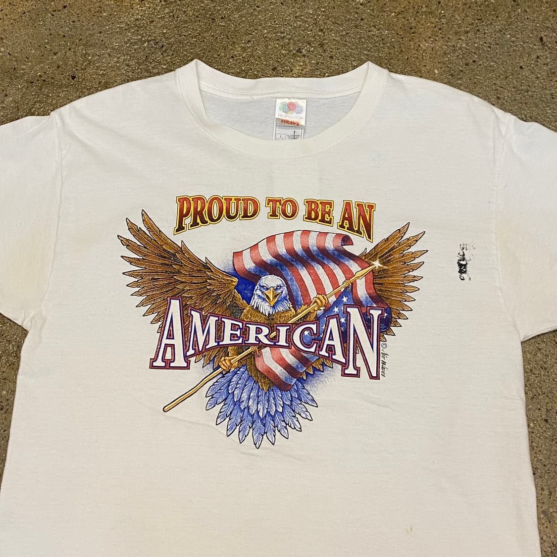 미국 빈티지 프루트오브더룸 아메리칸 독수리 반팔티 상품이미지2