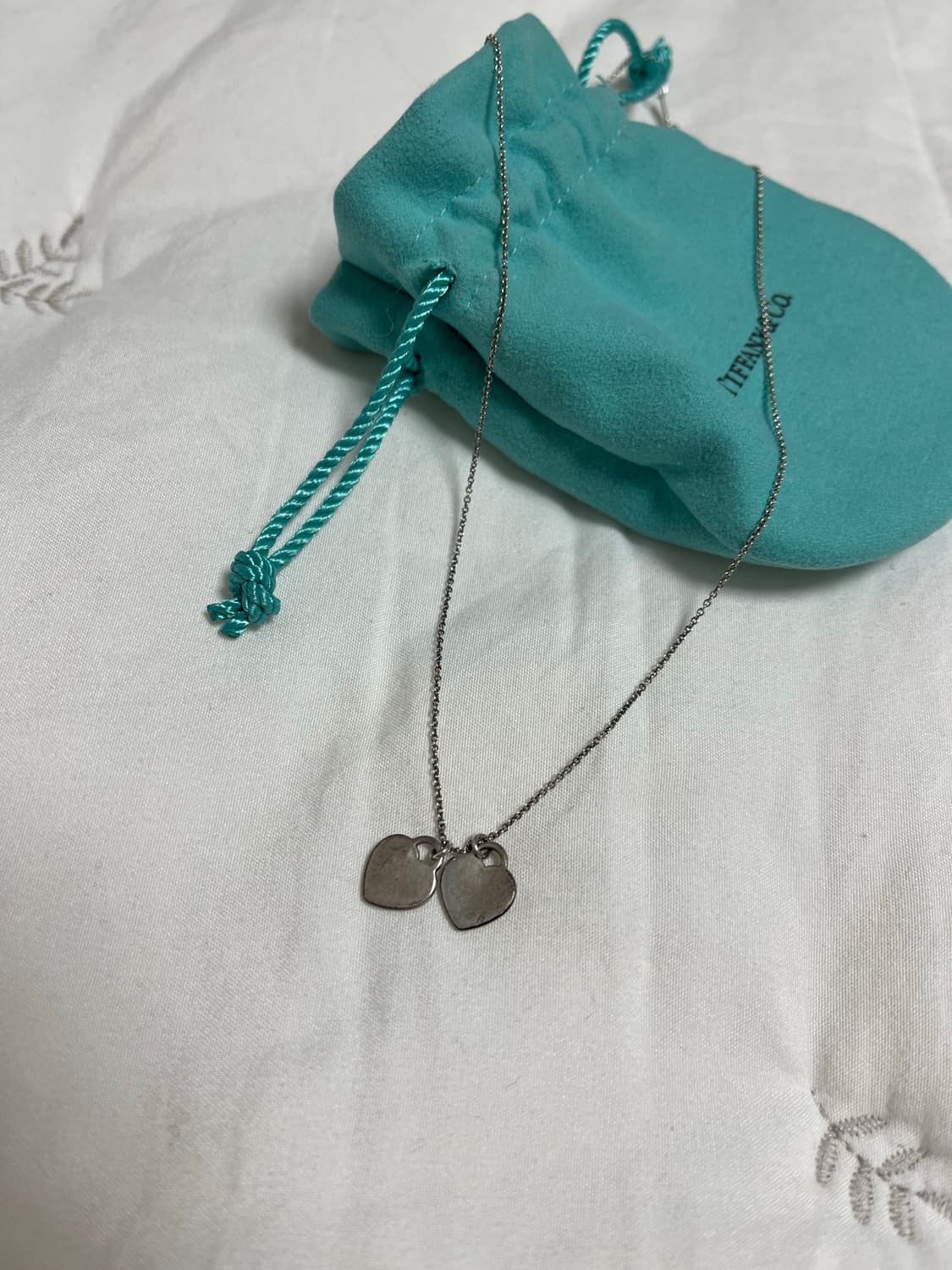 티파니 리턴 투 티파니 더블 하트 민트 목걸이 상품이미지2