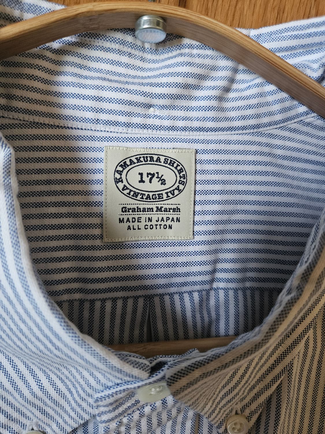 가마쿠라셔츠 ocbd 스트라이프 옥스포드셔츠 상품이미지2