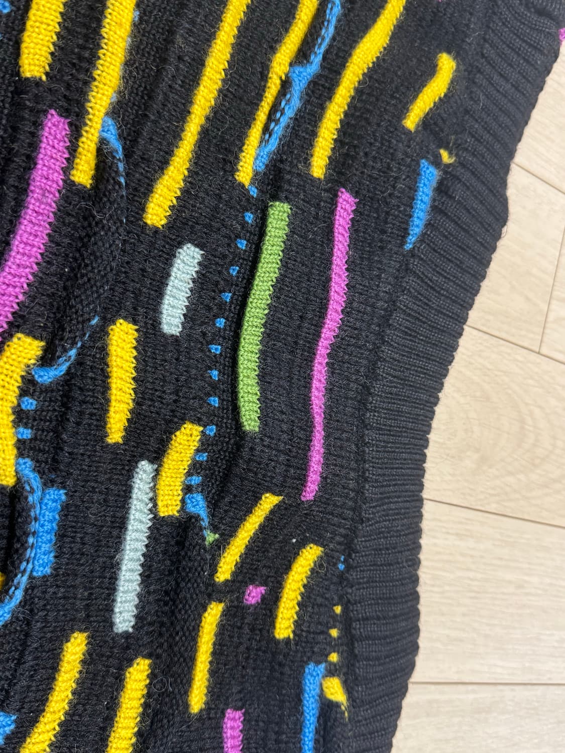 90s 울100% 3D케이블 니트 상품이미지4