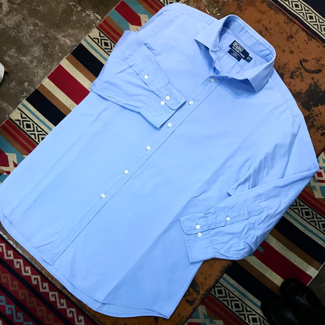 폴로랄프로렌 블루 드레스셔츠 정장 와이셔츠 남성 115 빅사이즈 상품이미지2