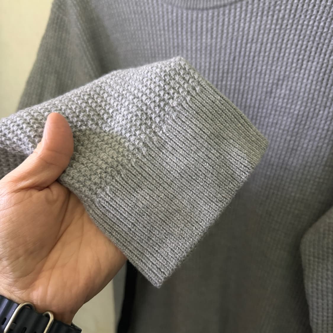 띠어리 남성 그레이 와플 니트 XXL (남성 105정도) 상품이미지3
