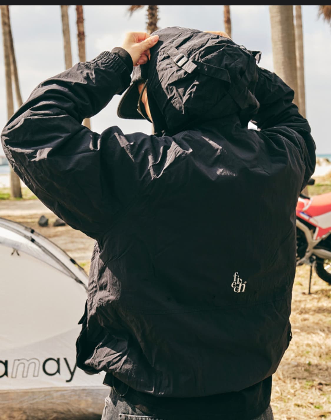 페치선데이 나일론 쉐이커 파카. 주우재 바람막이 XL 상품이미지1