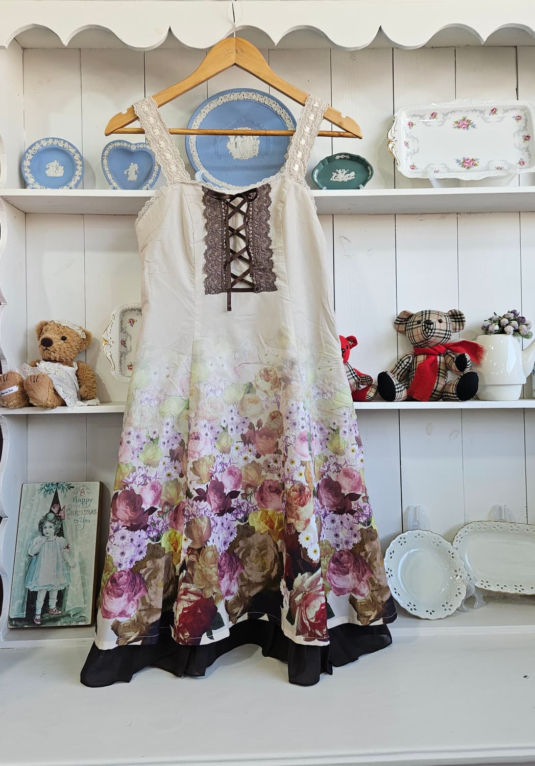 (axes femme) 플라워 코르셋 원피스 상품이미지1