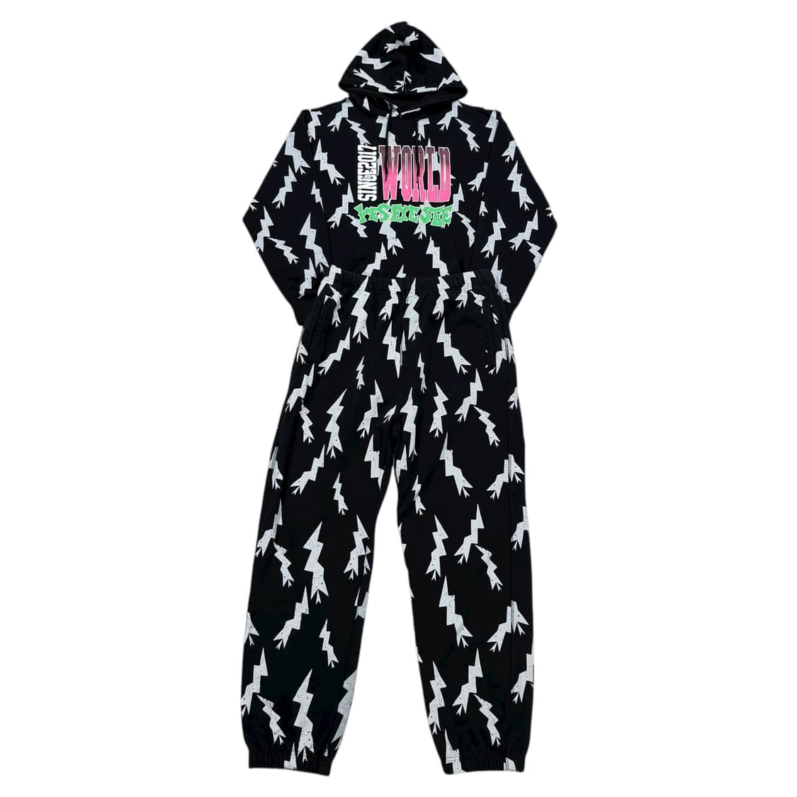 예스아이씨 SN 월드 스웻 후드 조거 셋업 세트 블랙 L 상품이미지2