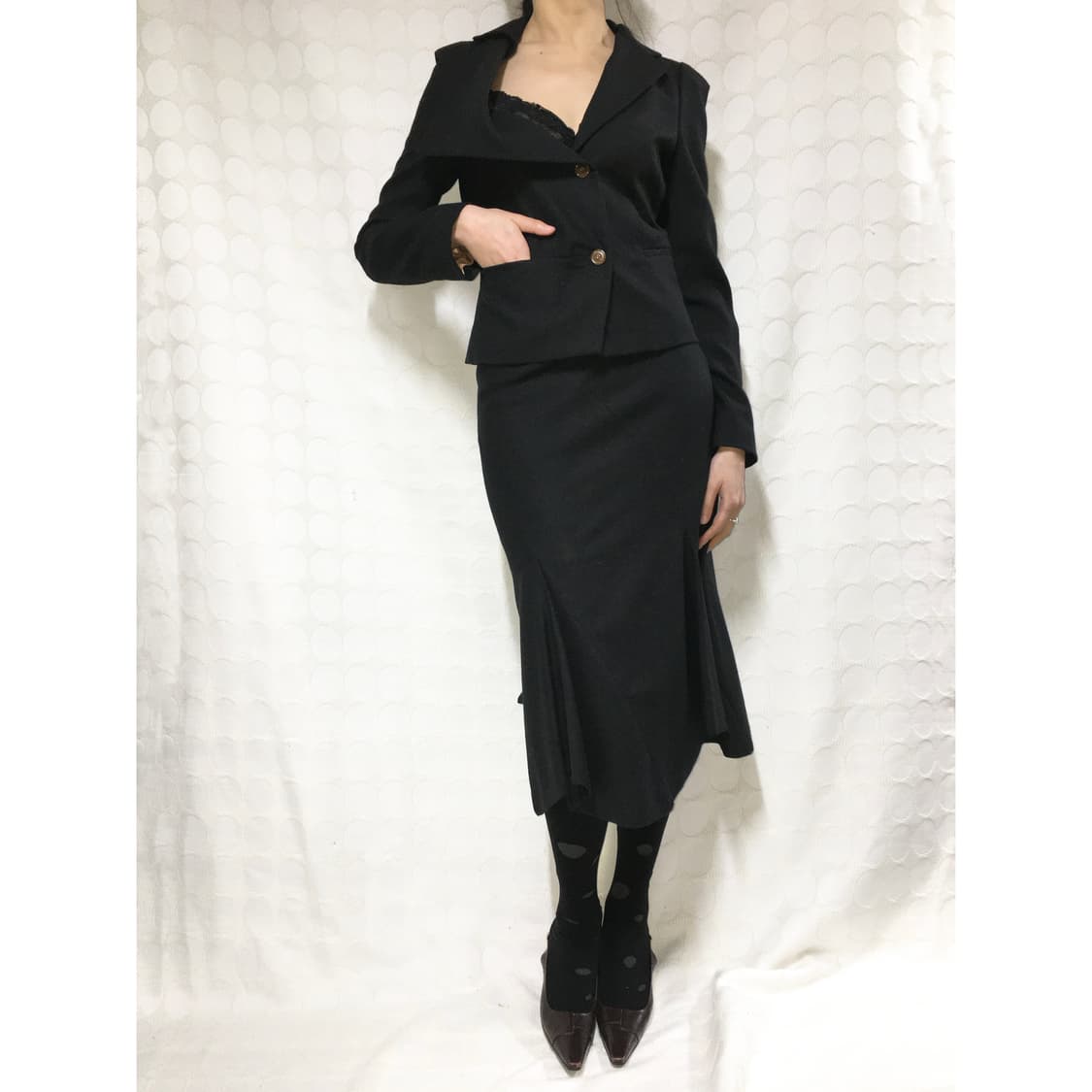 비비안 웨스트우드 울 블랙 셋업 상품이미지3