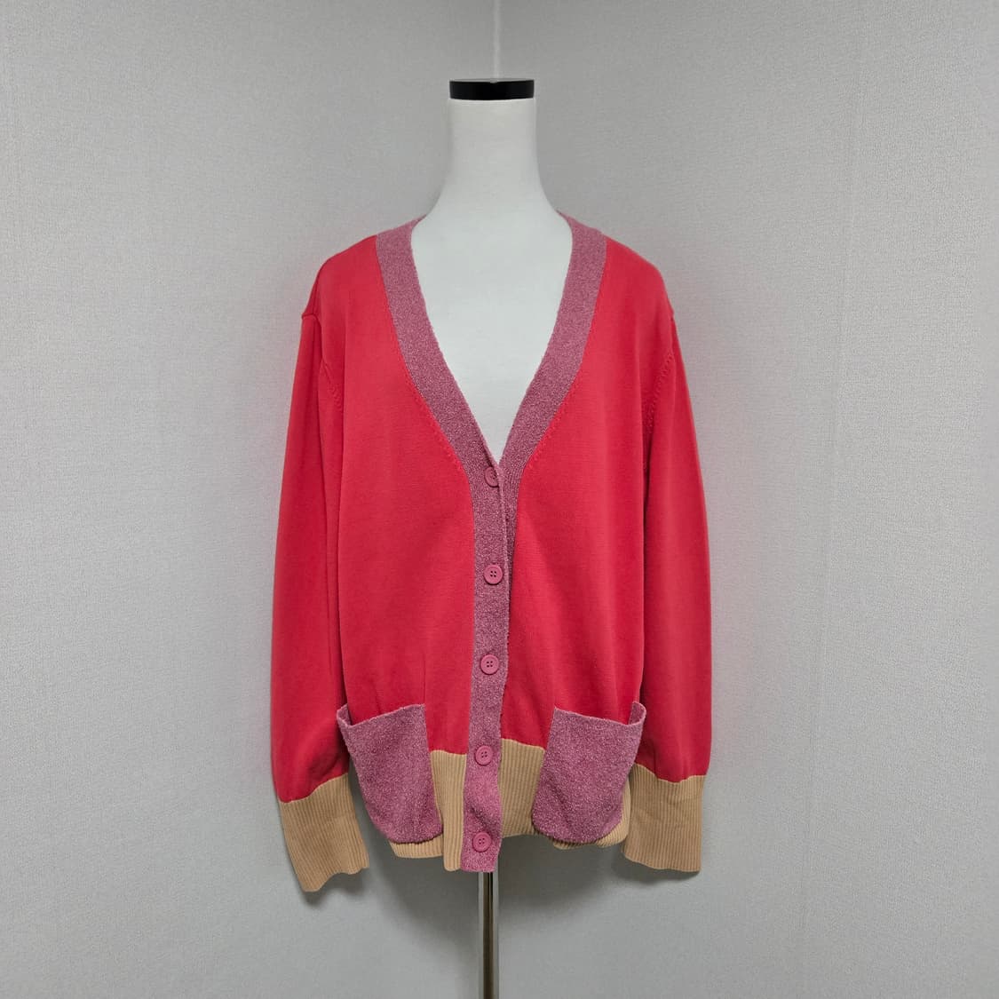 코스 컬러블록 코튼 가디건 /여성 가디건 /여자 가디건  상품이미지6