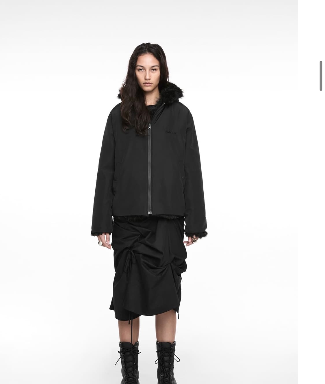 나체 리버시블 퍼 패딩 자켓 상품이미지1