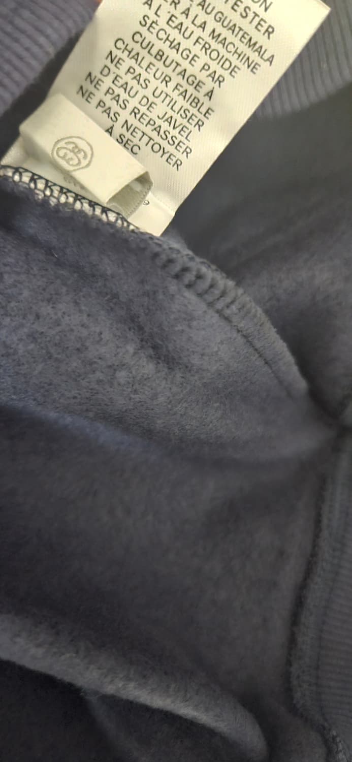 스투시 기모 네이비 후드 티 M 상품이미지4