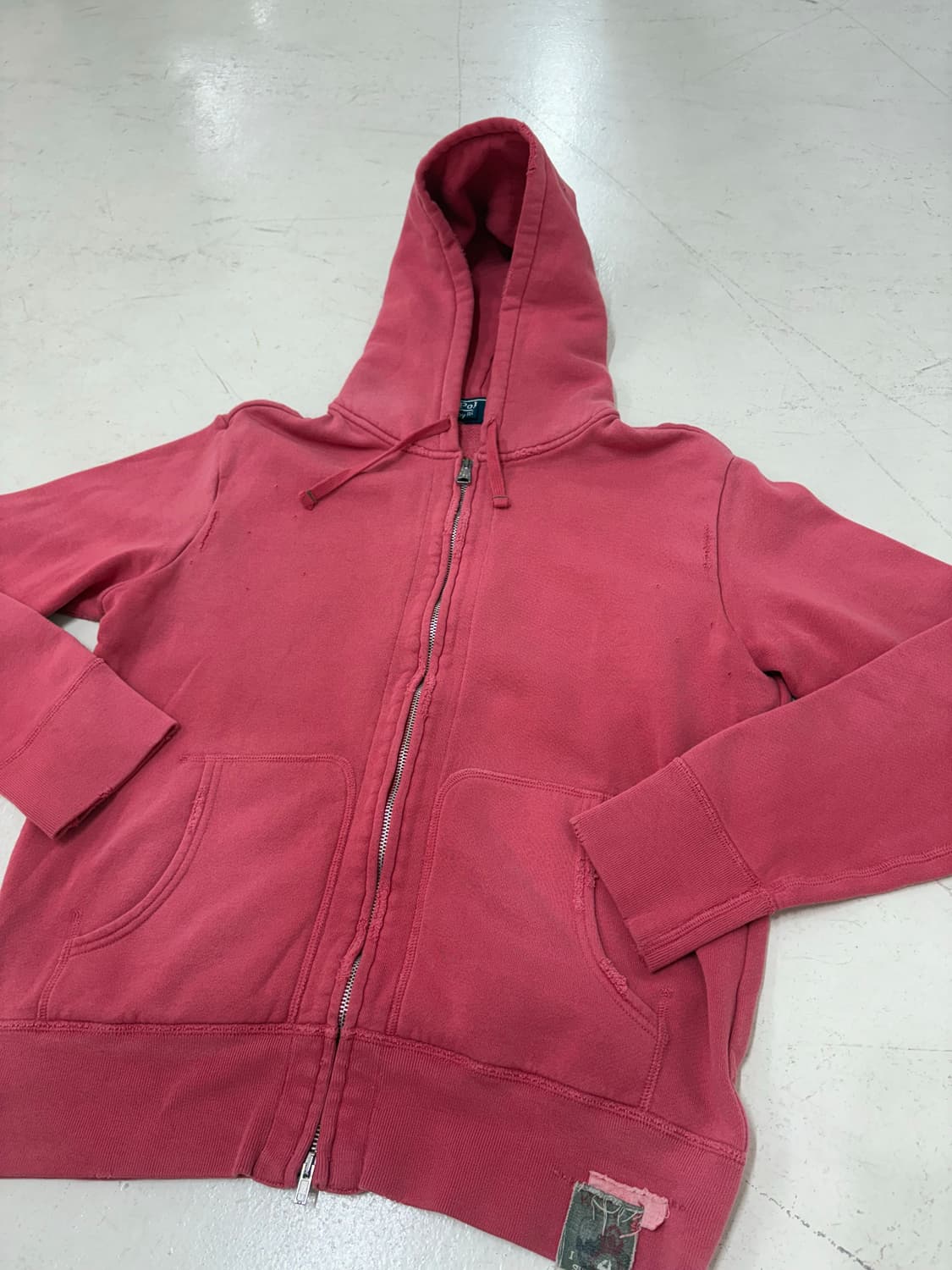 90's polo ralph lauren Fadded Pink Hood 상품이미지2