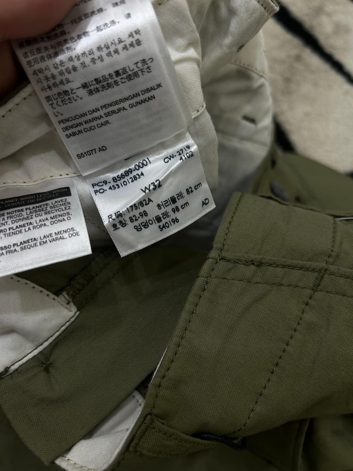 [32]리바이스 프리미엄 반바지 겸용 나일론 카고 팬츠/카키올리브 상품이미지7