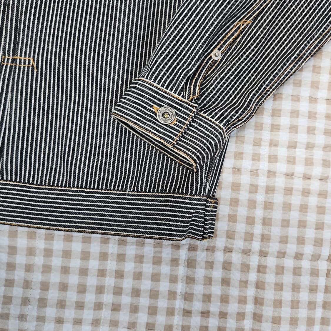 프리즘웍스 스트라이프 간절기 자켓 남자100 상품이미지5