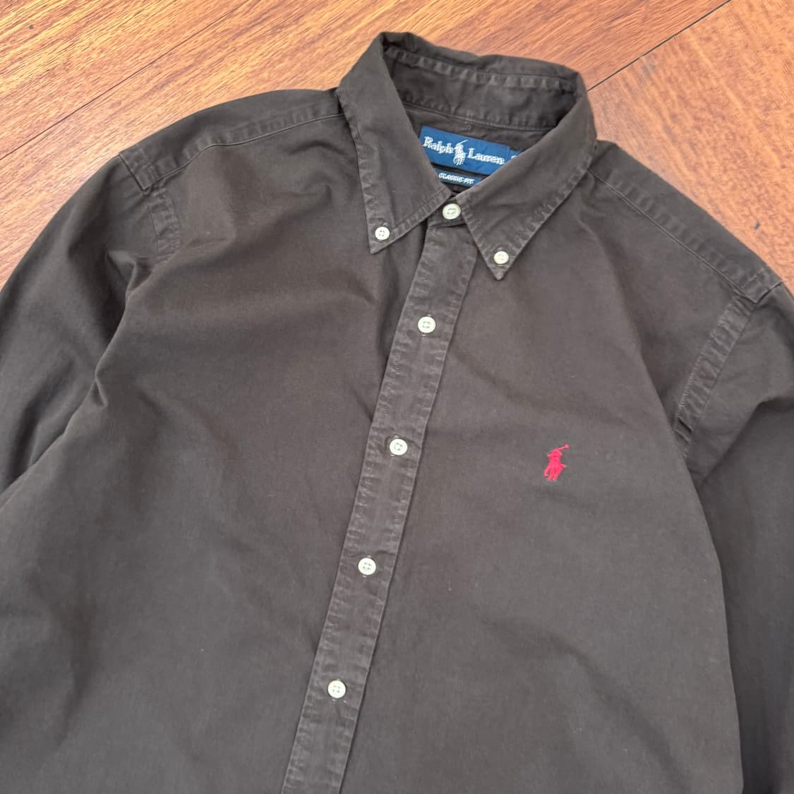 L(105) 폴로 랄프로렌 브라운 클래식핏 남방 셔츠  상품이미지4