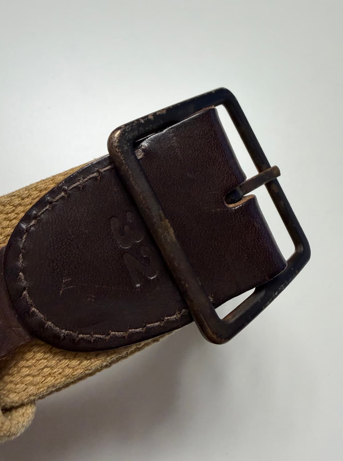 더블알엘(RRL) 서플러스 웨빙 천 벨트 (카키 / 32) 상품이미지3