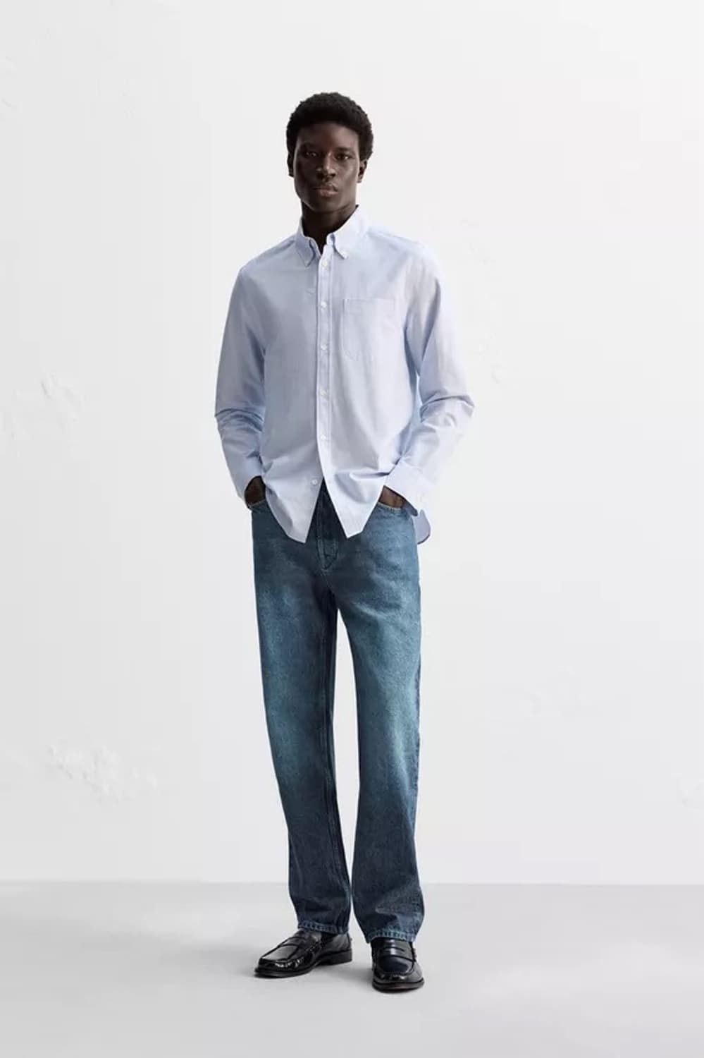 자라 오리진 옥스포드 스트라이프 셔츠 상품이미지4