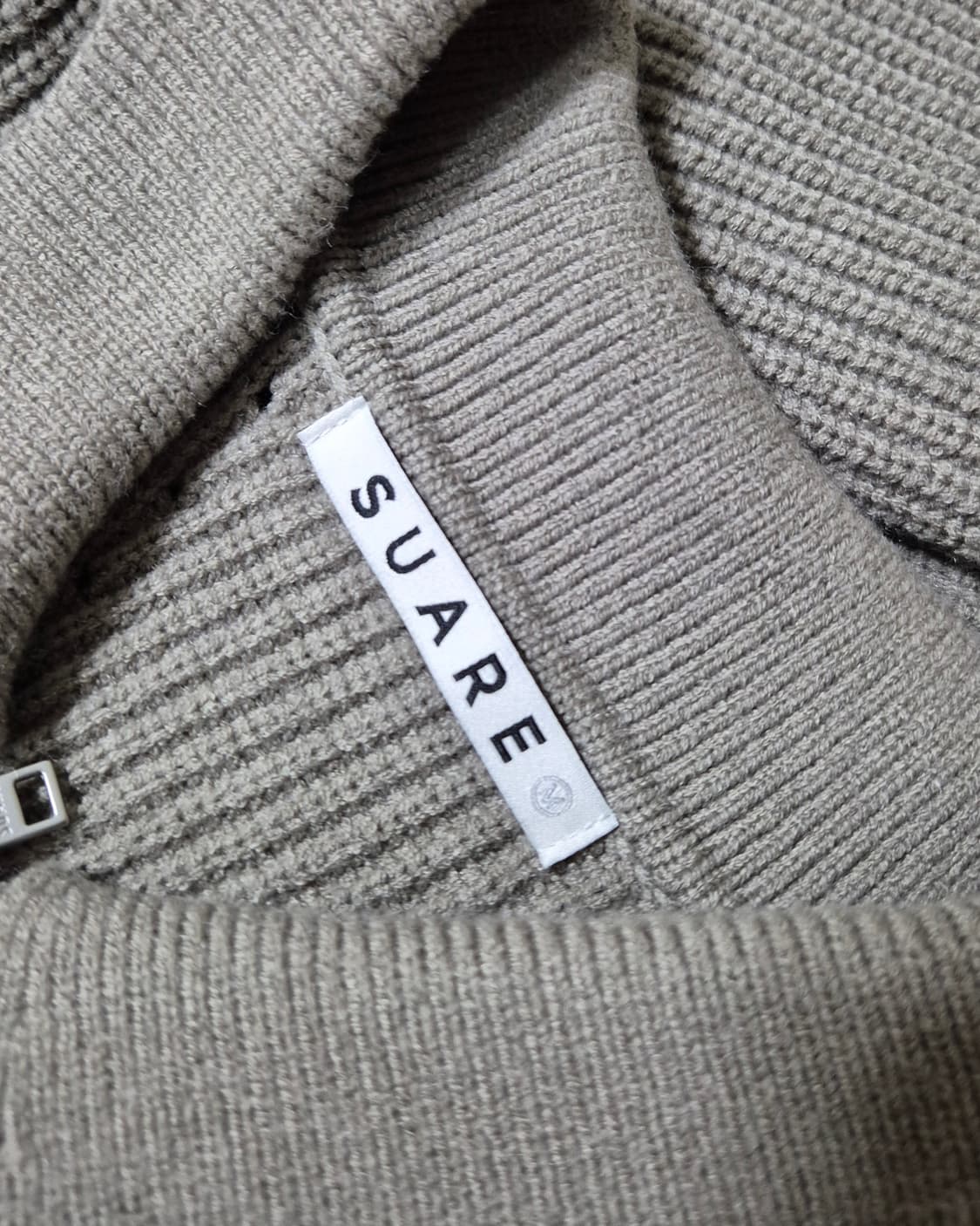 수아레 하찌 카라 집업 니트 M 라이트카키 상품이미지3