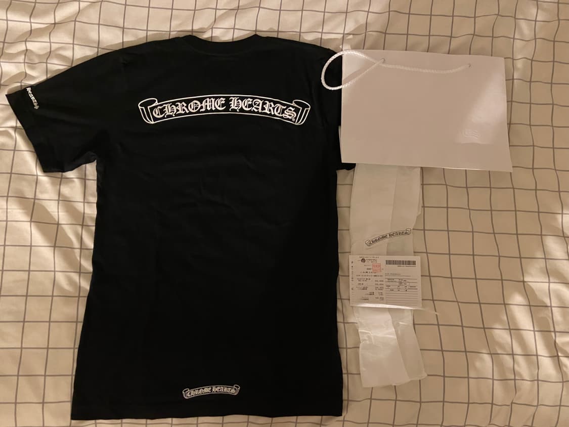 크롬하츠 스크롤 백로고 반팔 사이즈 s (풀구성) 상품이미지1