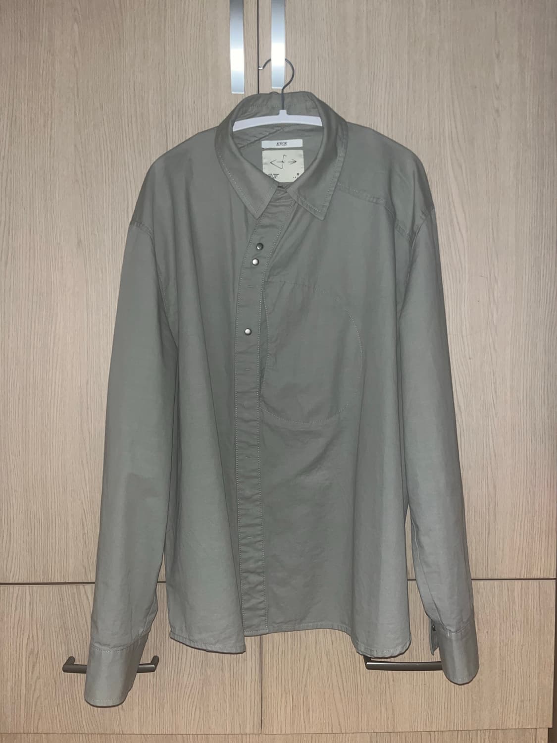  etce- CURVED COTTON SHIRTS (GRAY) 상품이미지8