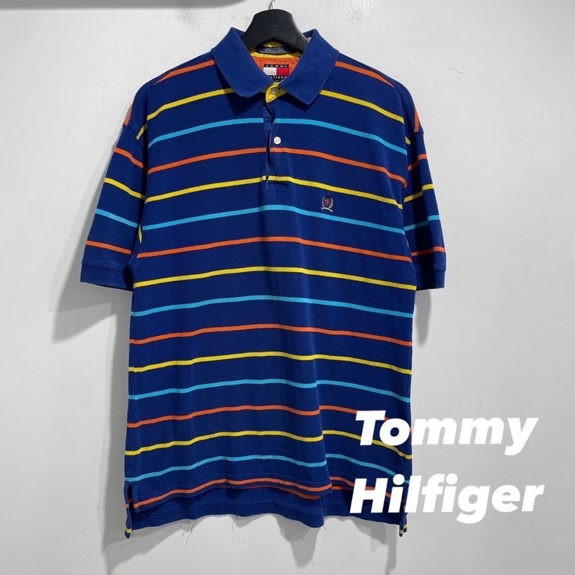 타미힐피거 스트라이프 반팔 카라티 상품이미지1