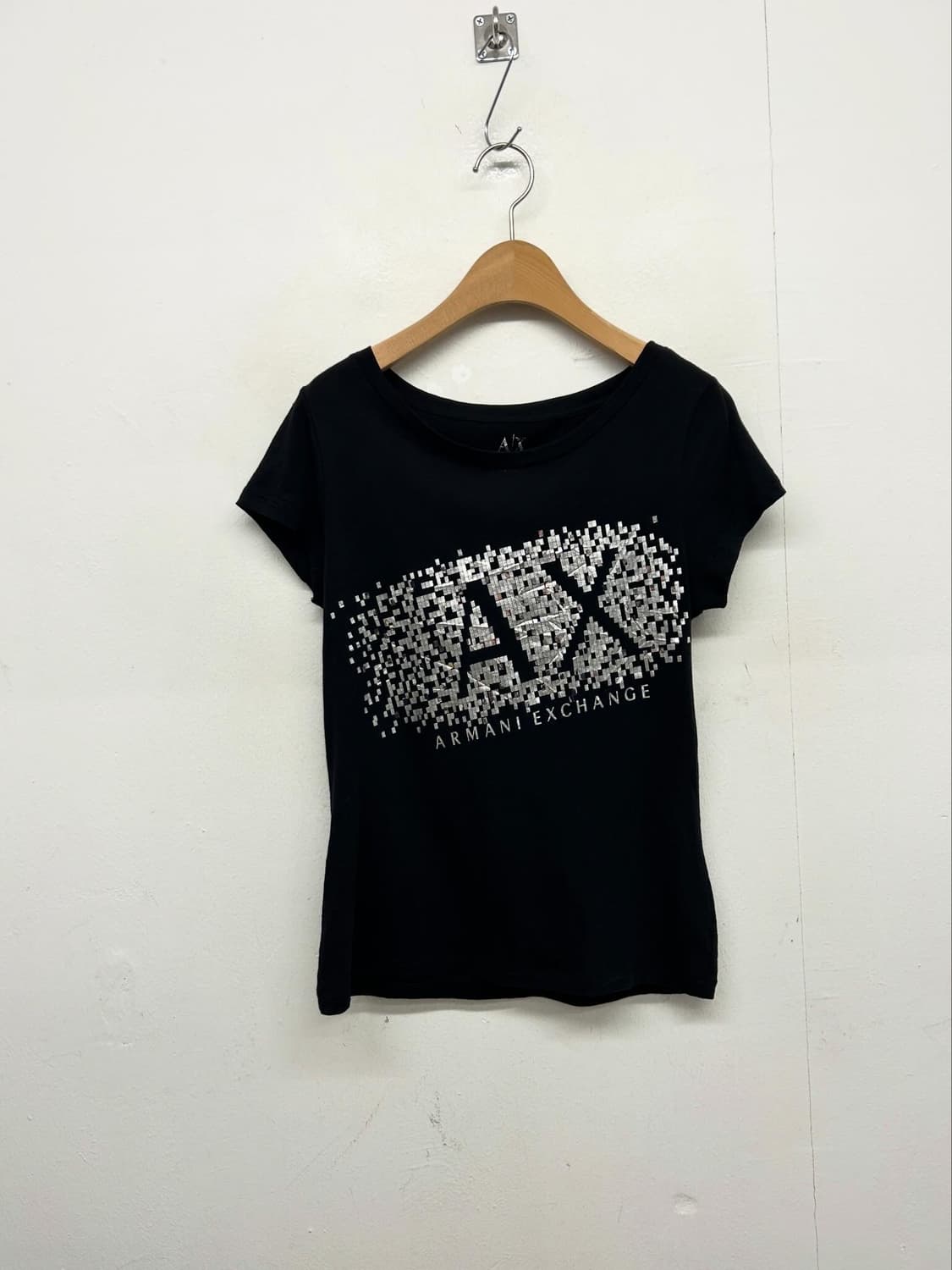 Y2K 아르마니 익스체인지 블랙 반팔 티셔츠 상품이미지1