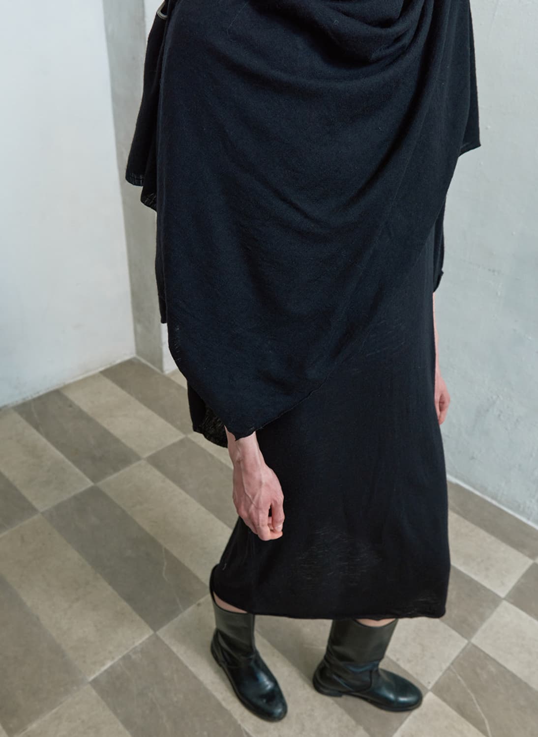 nothing everything 미니멀 울 텍스쳐 숄 상품이미지2