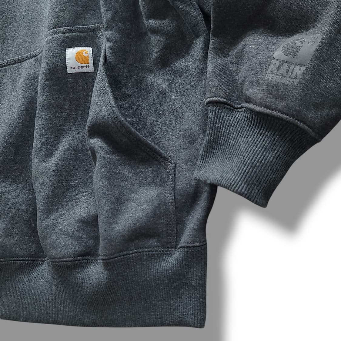 [M] 칼하트 차콜 오리지널 핏 레인디펜더 기모 후드티셔츠 상품이미지6