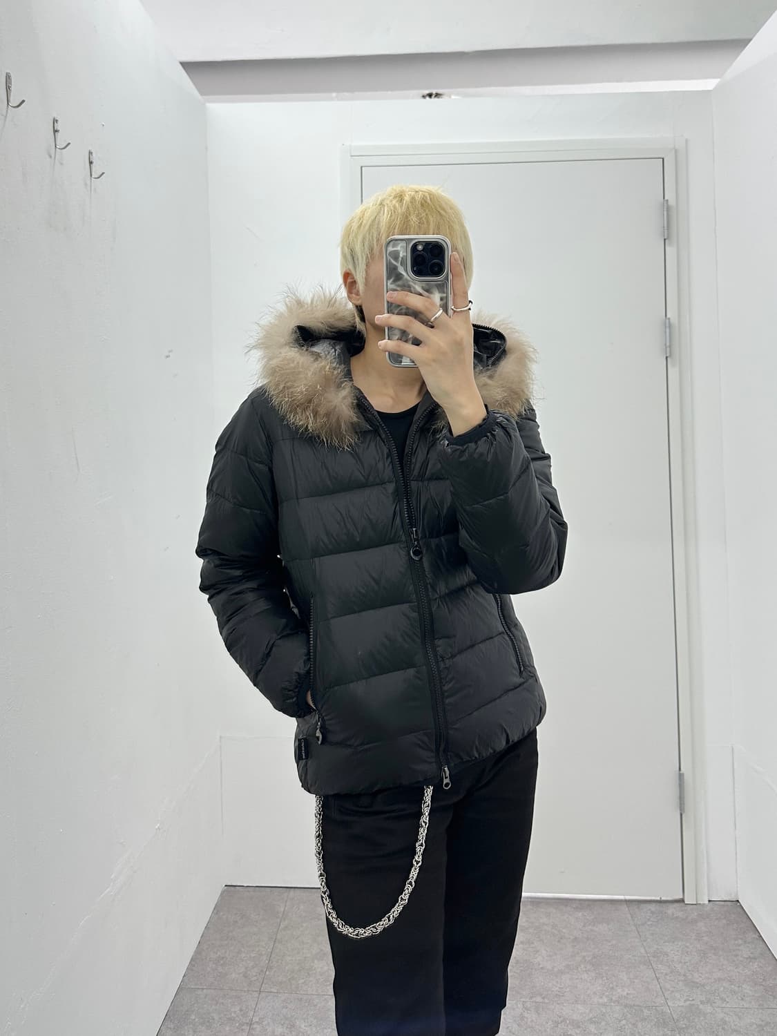 Calvin Klein brown fur full zip padding  상품이미지2