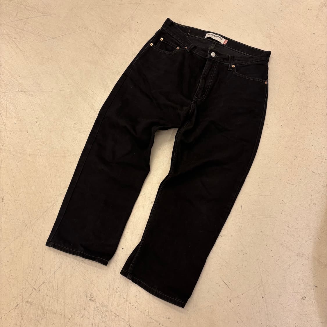 리바이스 505 블랙 데님 팬츠 상품이미지3