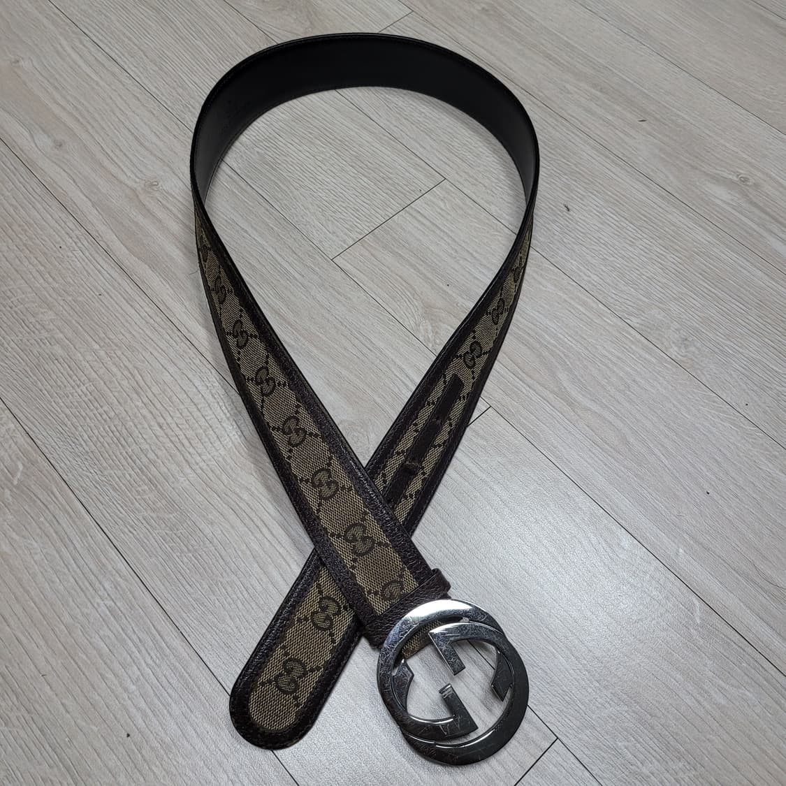 정품 구찌 GG 로고 벨트 100/40 상품이미지2