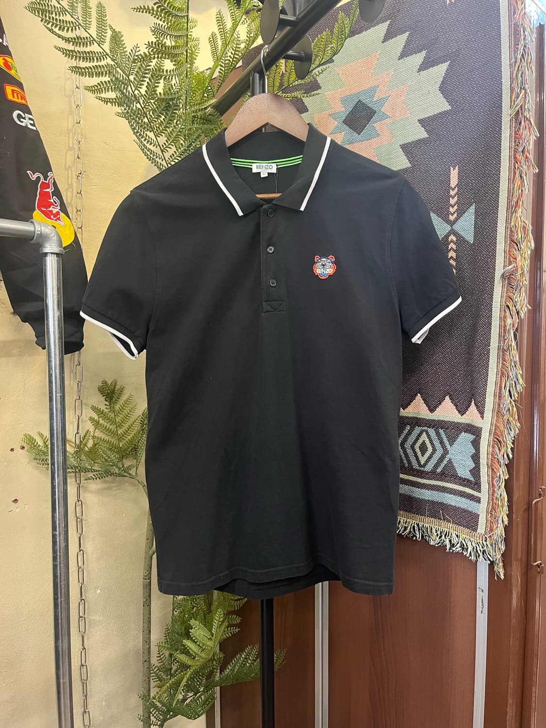 겐조 해피 타이거 자수 반팔 카라티 #csz767 상품이미지1