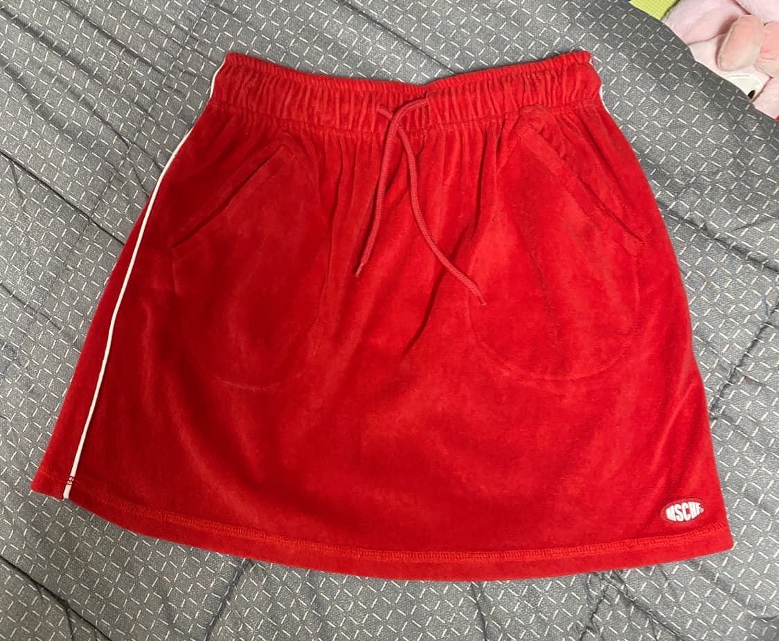 미스치프 저지 미니 스커트 레드 상품이미지1