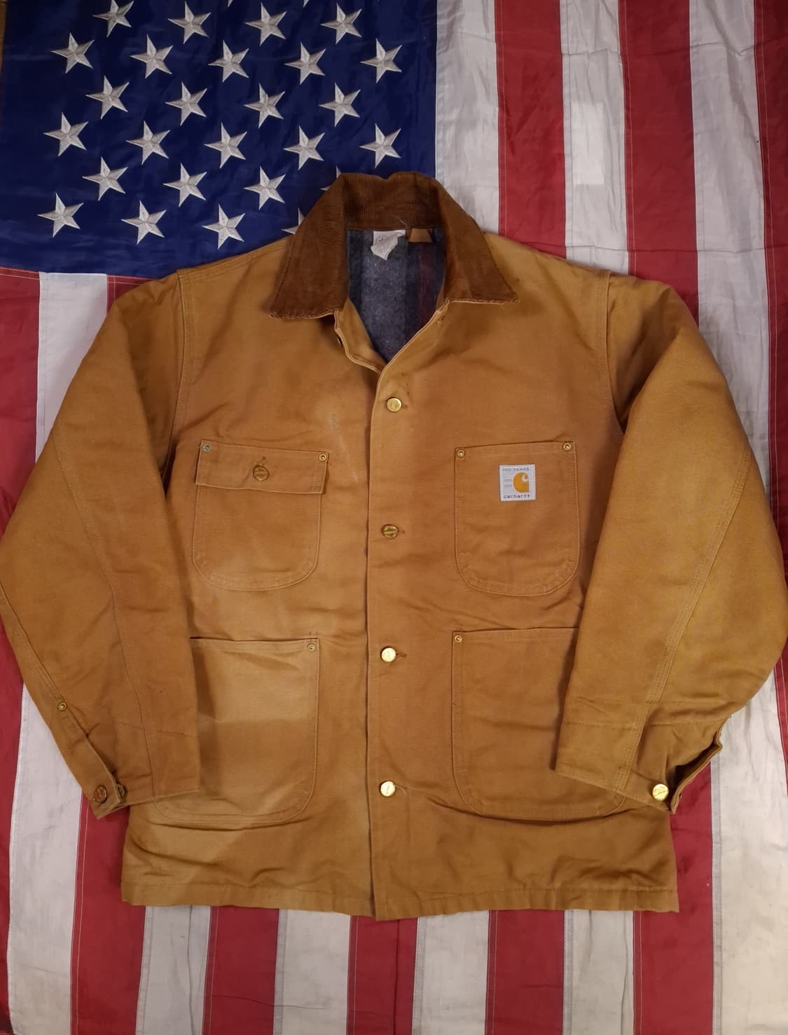 오리지날 90's 미국제조 칼하트 100주년 초어자켓 상품이미지1