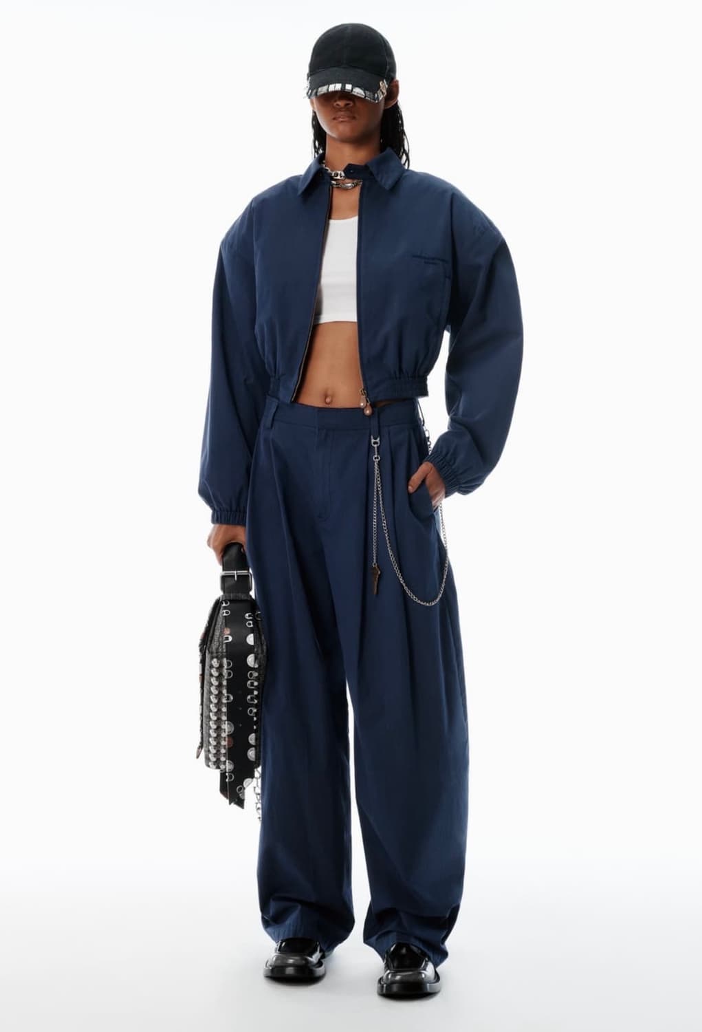 알렉산더 왕 블루 코튼 해링턴 자켓 L 상품이미지2