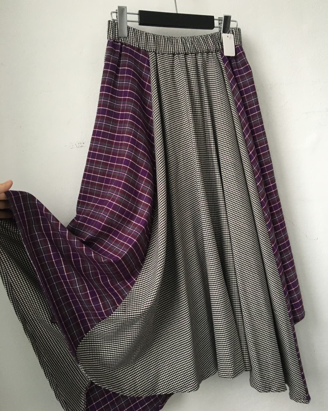 Unbalanced check pattern skrit 상품이미지2