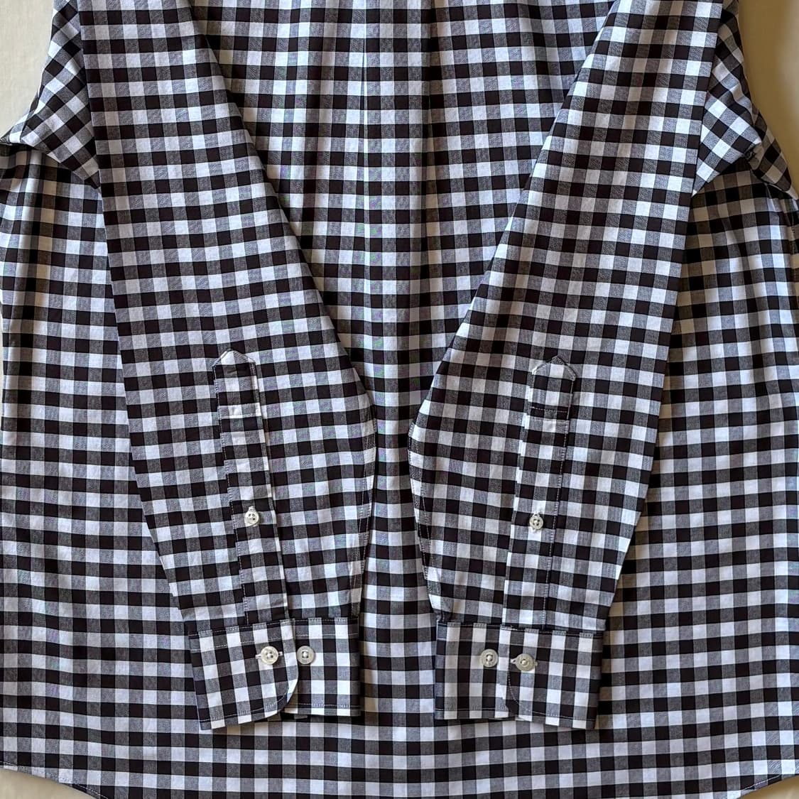 [M/100-102] Brooks Brothers 브라운 깅엄 체크 폴로 상품이미지10