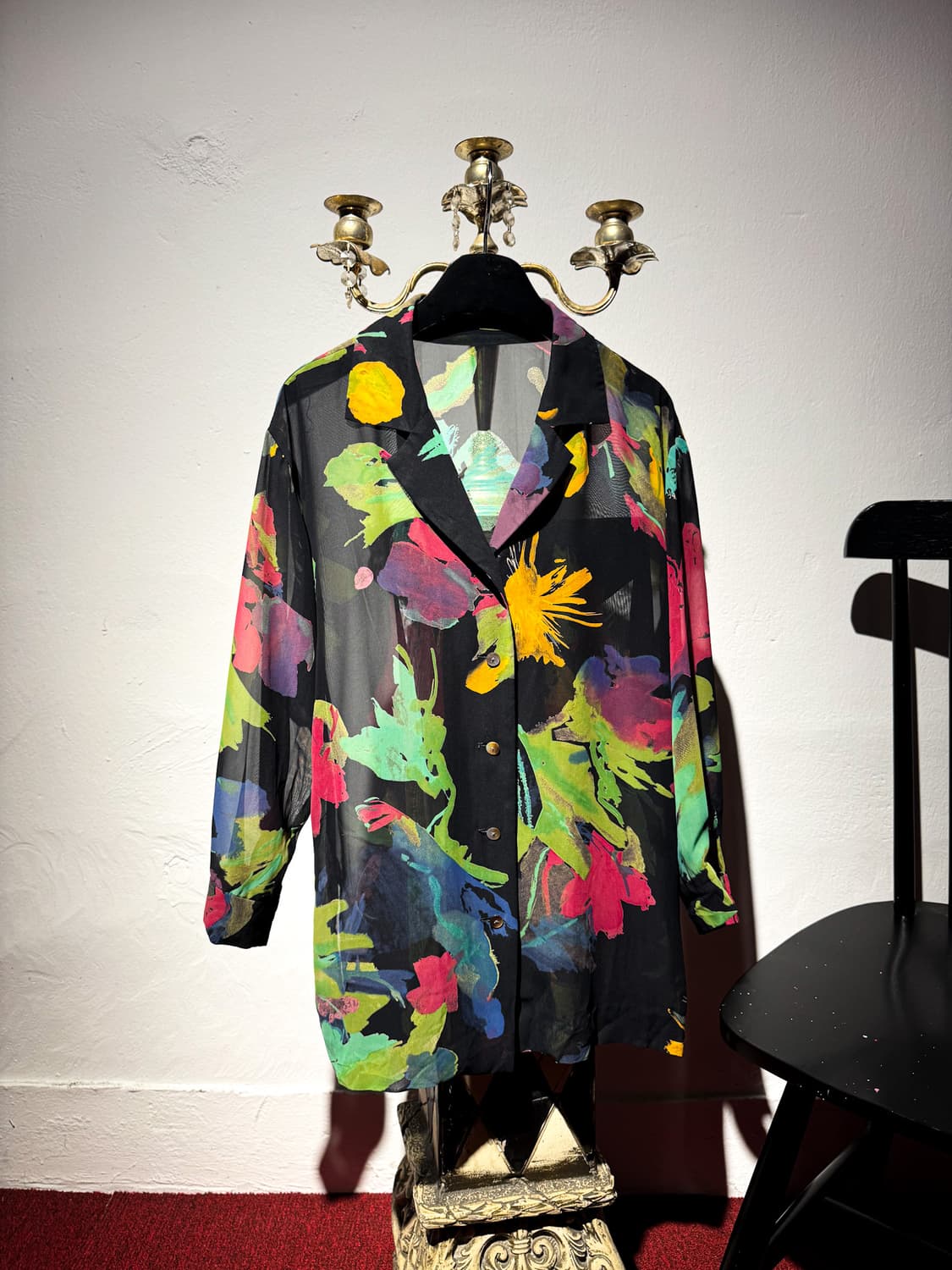 Abstract Floral Sheer Shirt    상품이미지2