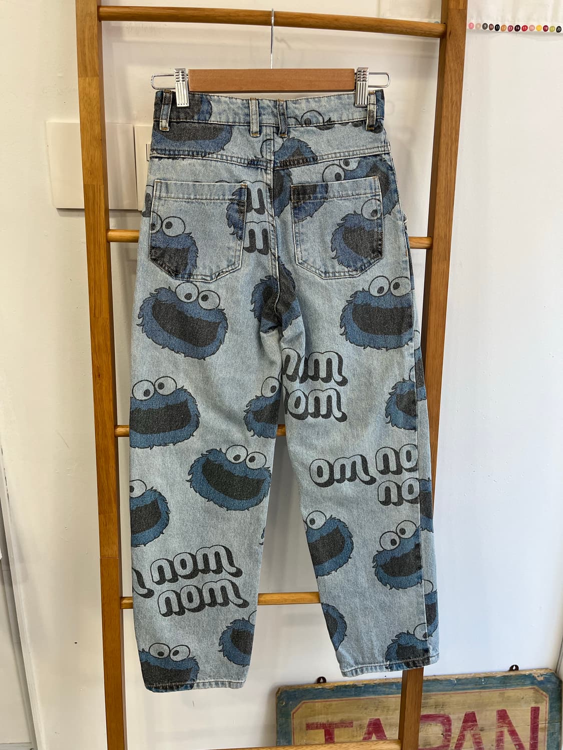 H&M x 세서미 스트리트 쿠키몬스터 데님 팬츠 (희귀/초소형) 상품이미지2