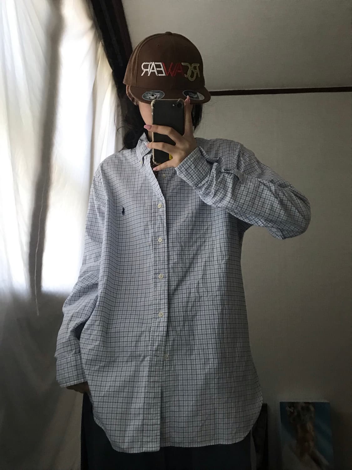 폴로 화이트 체크셔츠 상품이미지4