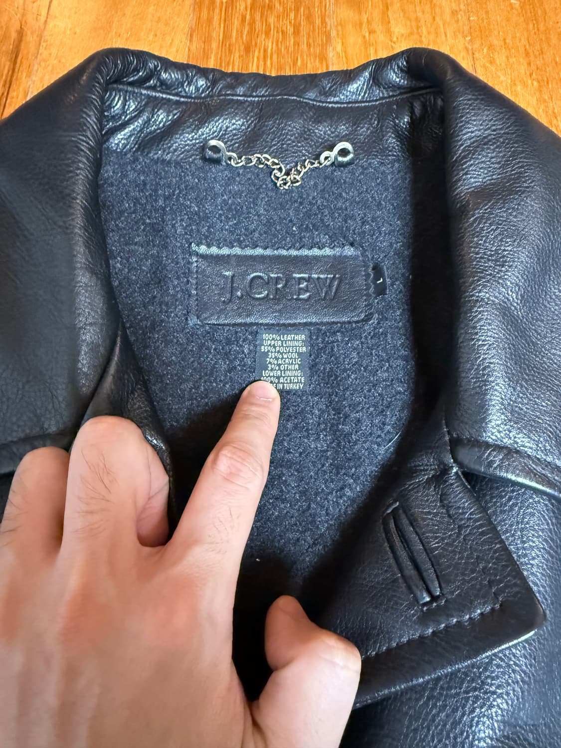 올드 제이크루 레더 카코트 상품이미지3