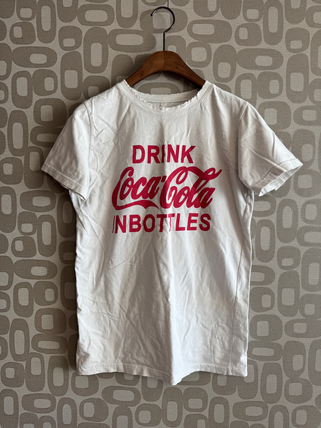 Coca Cola 코카콜라 빈티지 넥 데미지 포인트 티셔츠 상품이미지1