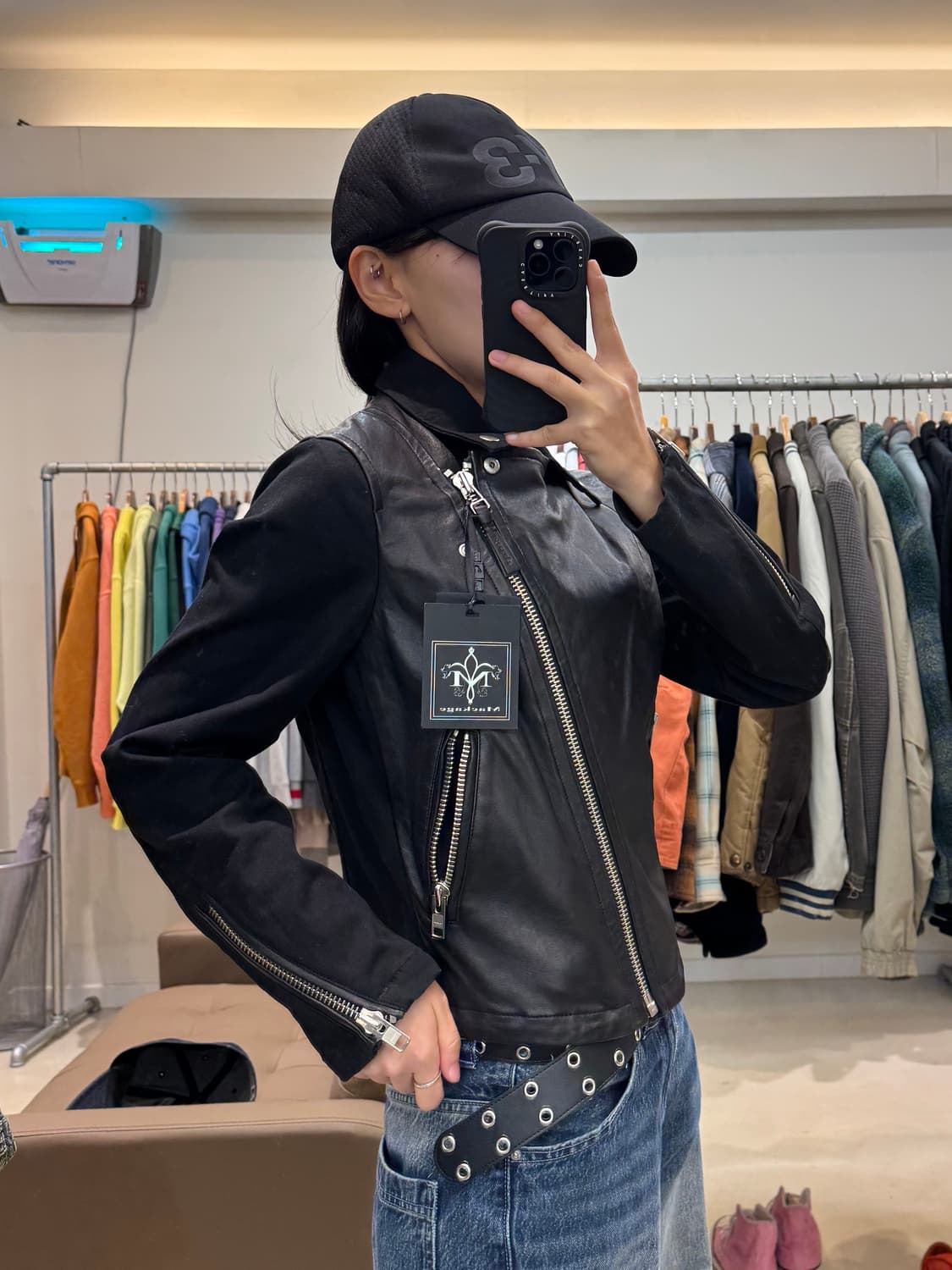 Mackage Minella 캔버스&레더 바이커 자켓 상품이미지4