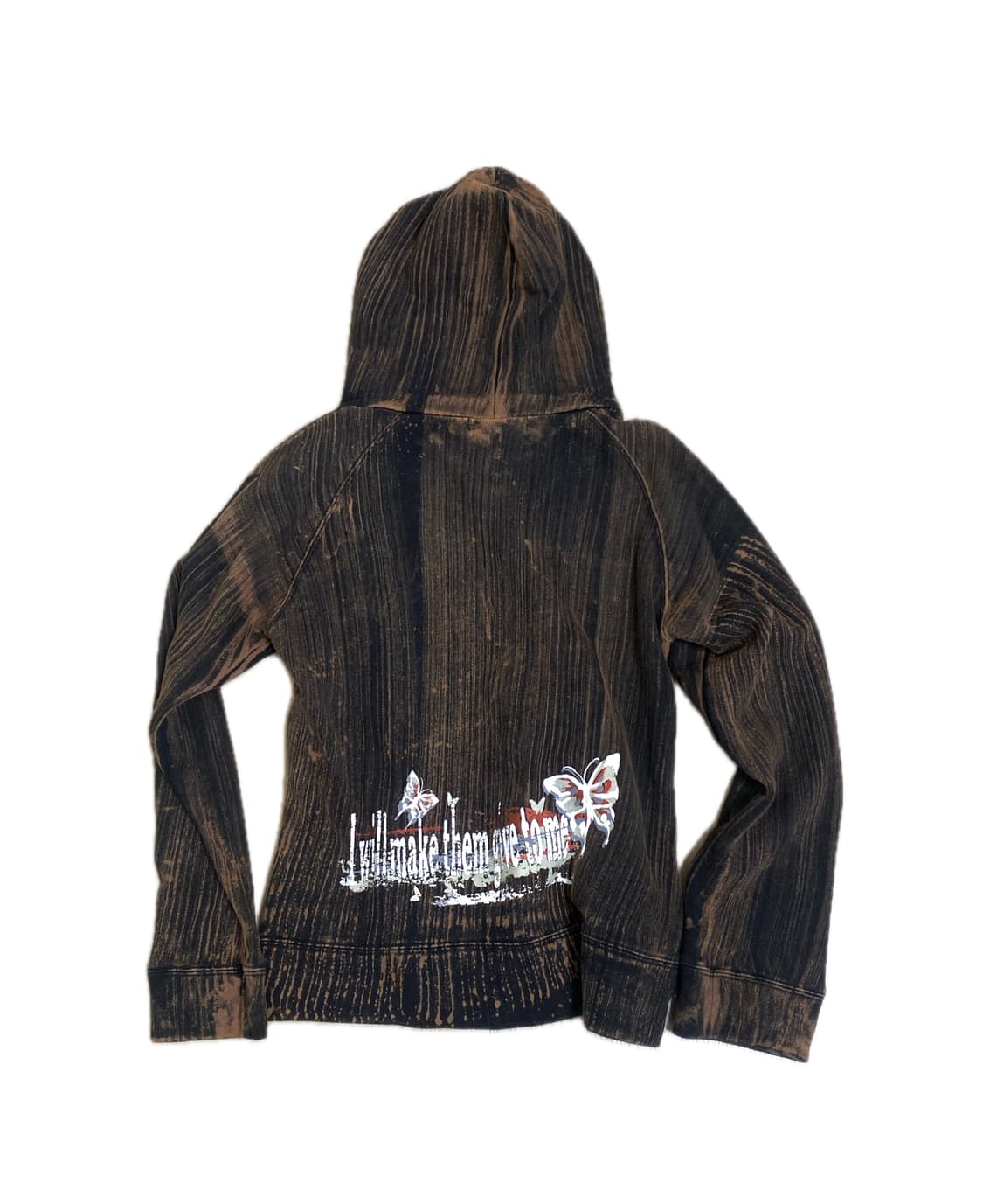 그런지 프린팅 아일렛 후드 집업 상품이미지2