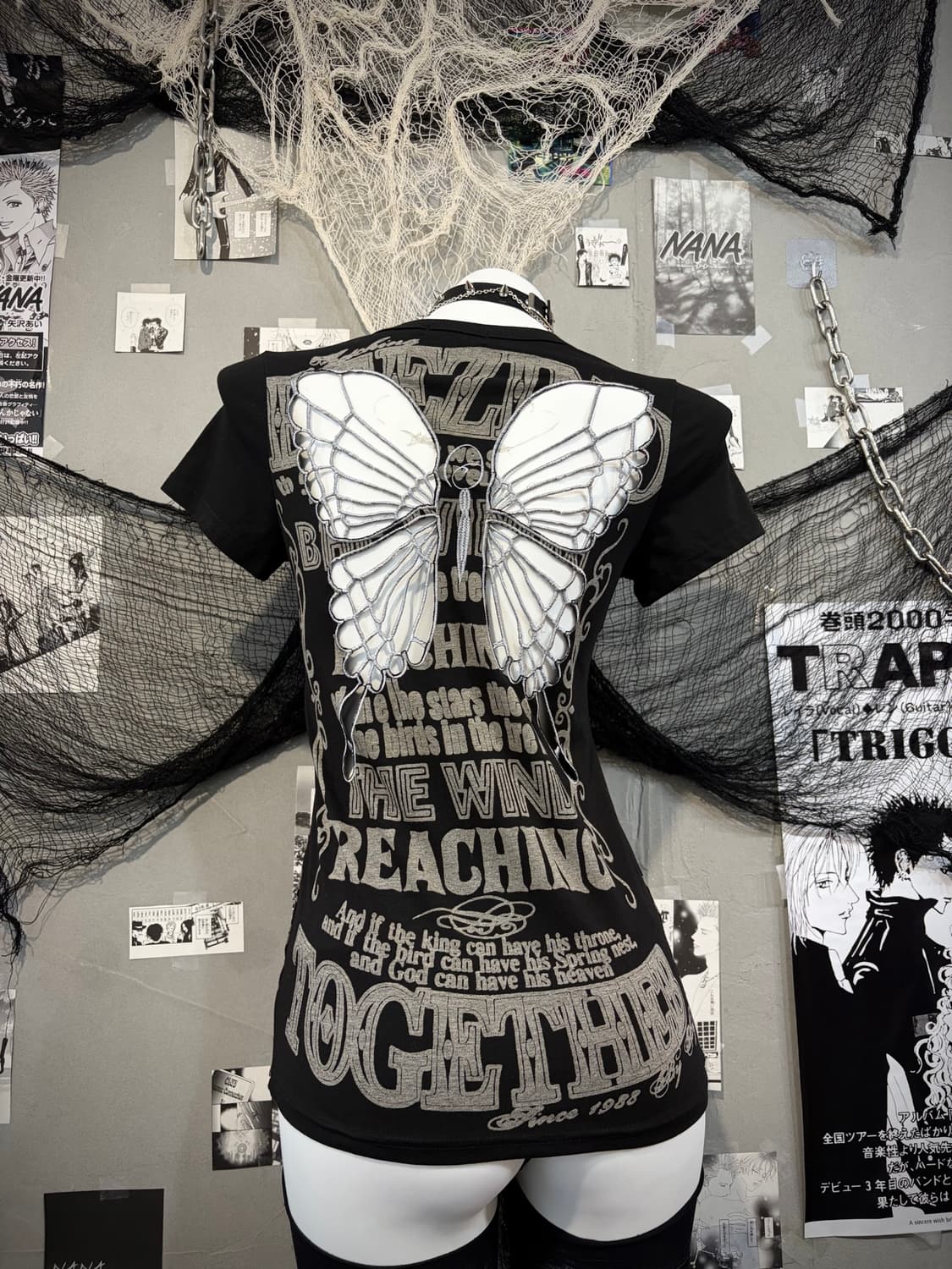 PUNK butterfly web detail short sleeve 상품이미지5