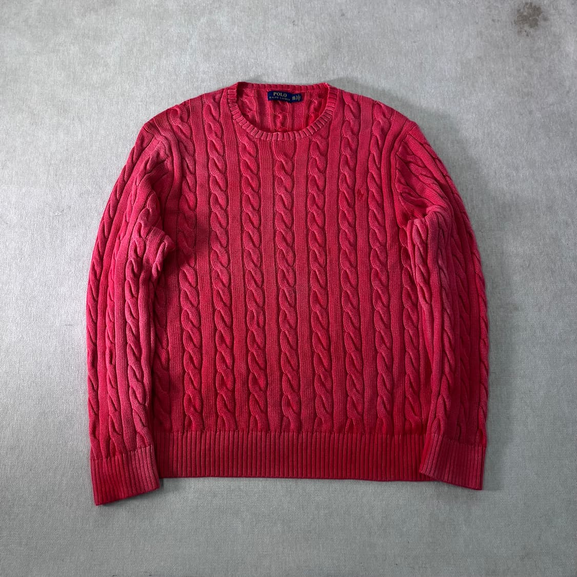 110 폴로랄프로렌 레드 꽈배기 니트 상품이미지1