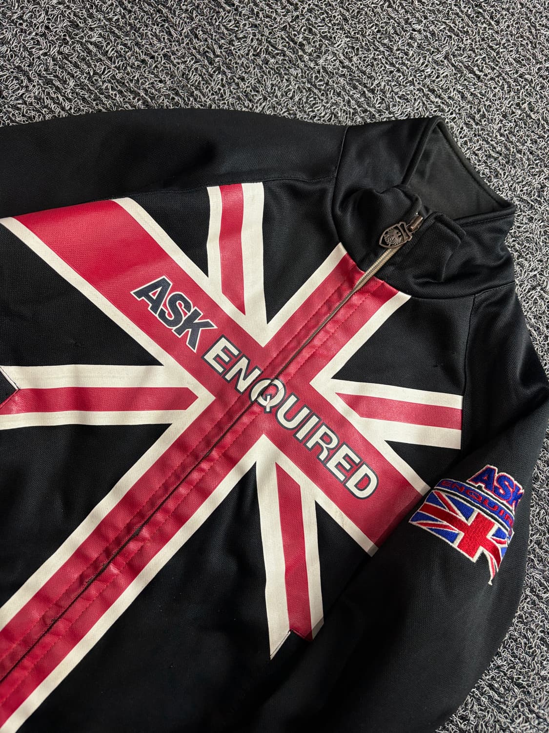 ASK Y2K 빈티지 유니온 잭 빅로고 크롭 자켓 3954 상품이미지3