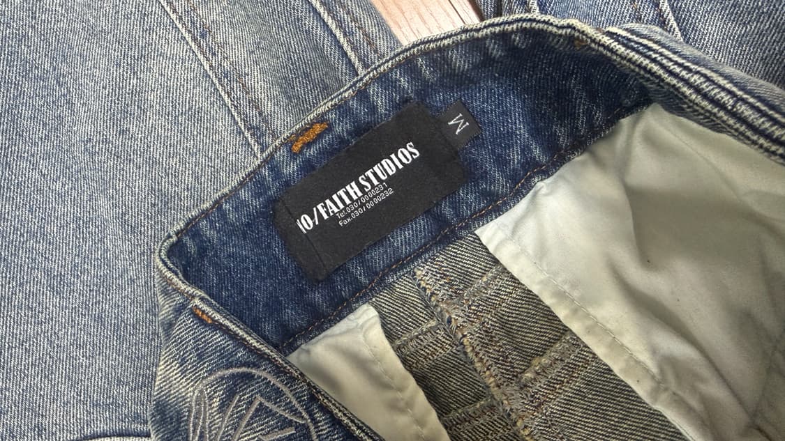 (릴테카 착용) 노페이스 스튜디오 웨이브 빈티지 데님 m 상품이미지6