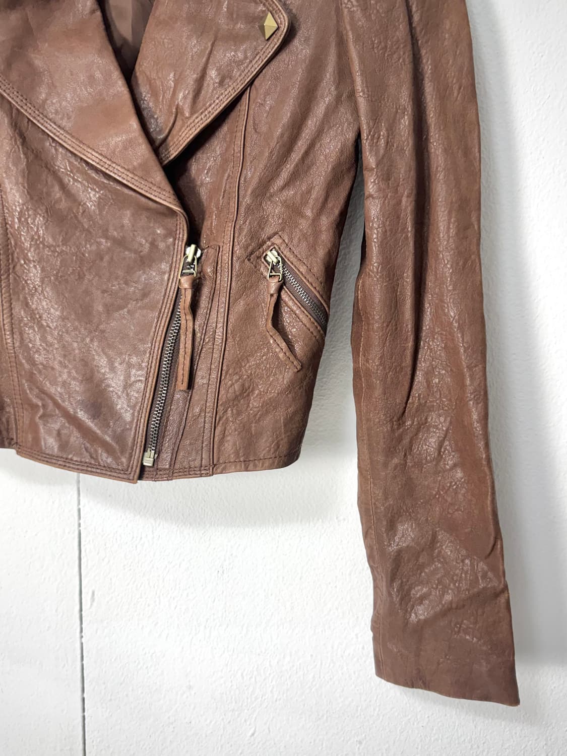 VOV brown lambskin leather jacket 상품이미지3